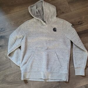 Light Heather Grey Hooded Carhartt Sweatshirt Sz Womens Medium